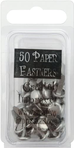 Creative Impressions - Pewter Round Fasteners (50)