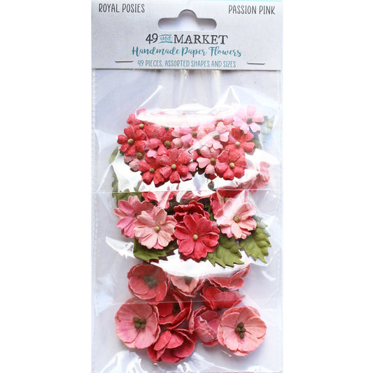 49 & Market Handmade Paper Flowers - Royal Posies - Passion Pink 49 & Market