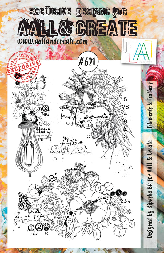 AALL & CREATE - A5 Stamps - Filaments & Feathers