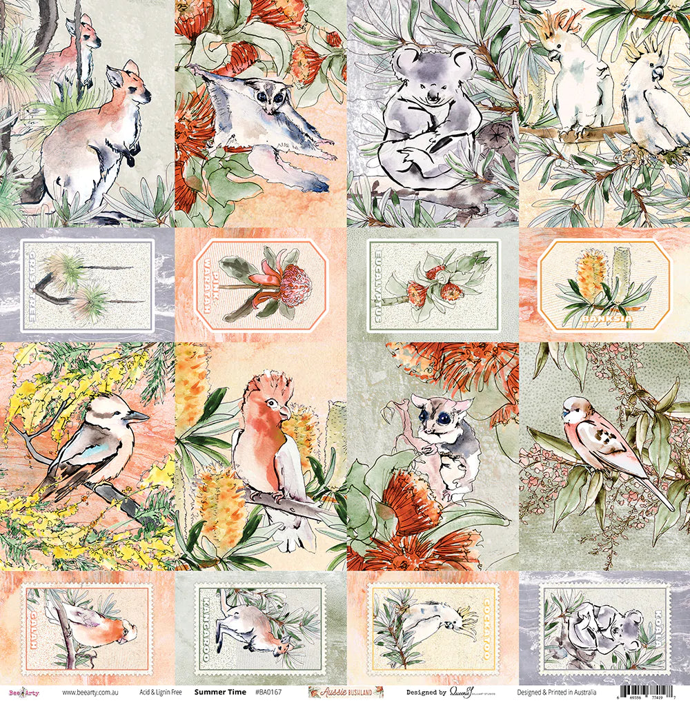 Bee Arty - Aussie Bushland 12'' x 12'' Paper Packs