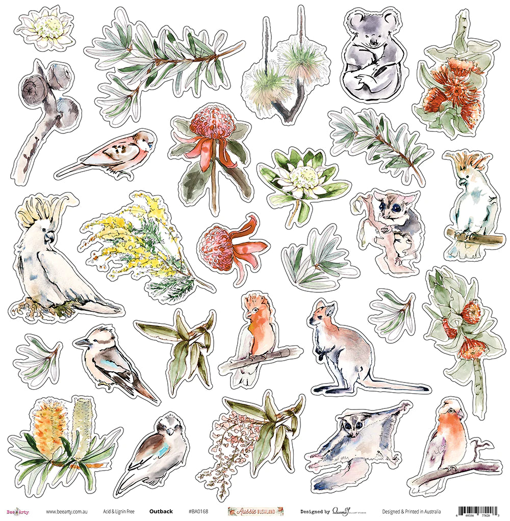 Bee Arty - Aussie Bushland 12'' x 12'' Paper Packs