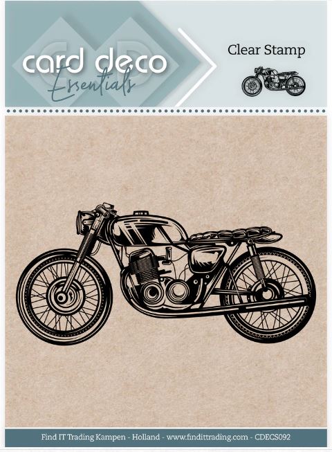 Card Deco Essentials - Clear Acrylic Stamps - Motorbike 2