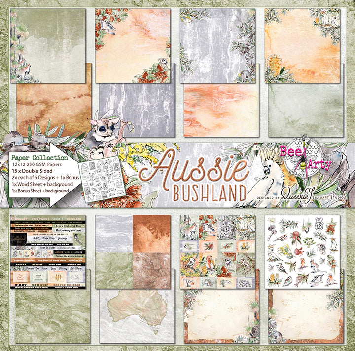 Bee Arty - Aussie Bushland 12'' x 12'' Paper Packs