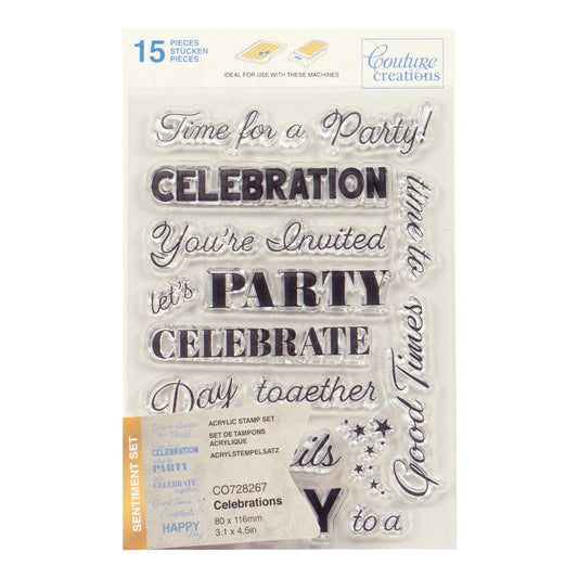 Acrylic Stamps - Stamp Set - Celebrations