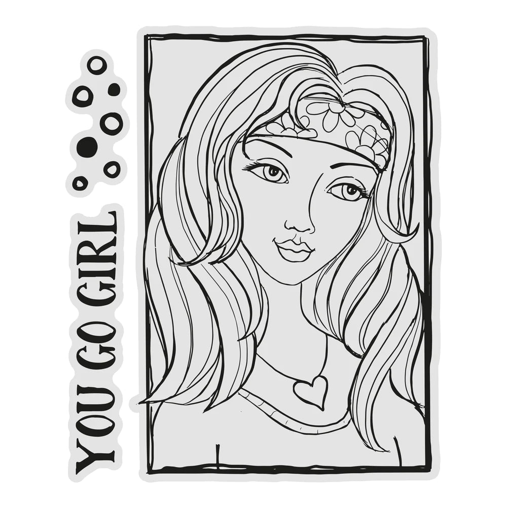 Acrylic Stamps - Couture Creations You Go Girl - Portrait