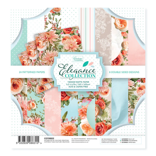 Paper Pad - Elegance  6.5 x 6.5 (24 sheets)