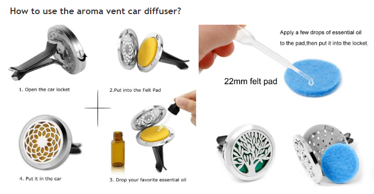 Car Clip - Essential Oil Diffuser - Air Freshener