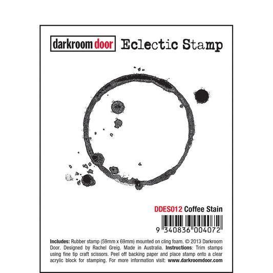 Rubber Stamp - Darkroom Door - Eclectic Stamp - Coffee Stain