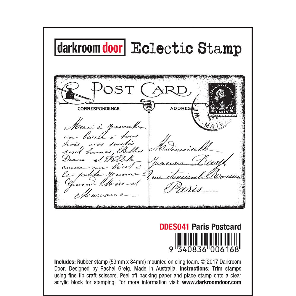 Rubber Stamp - Darkroom Door - Eclectic Stamp -Paris Postcard – 10Cats