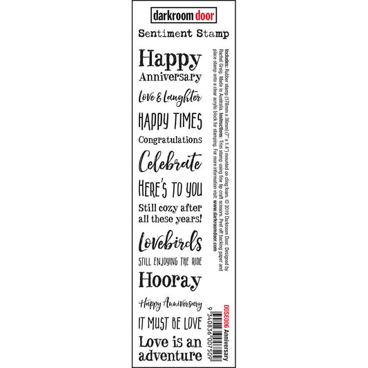Rubber Stamp - Darkroom Door - Sentiment Stamp - Anniversary