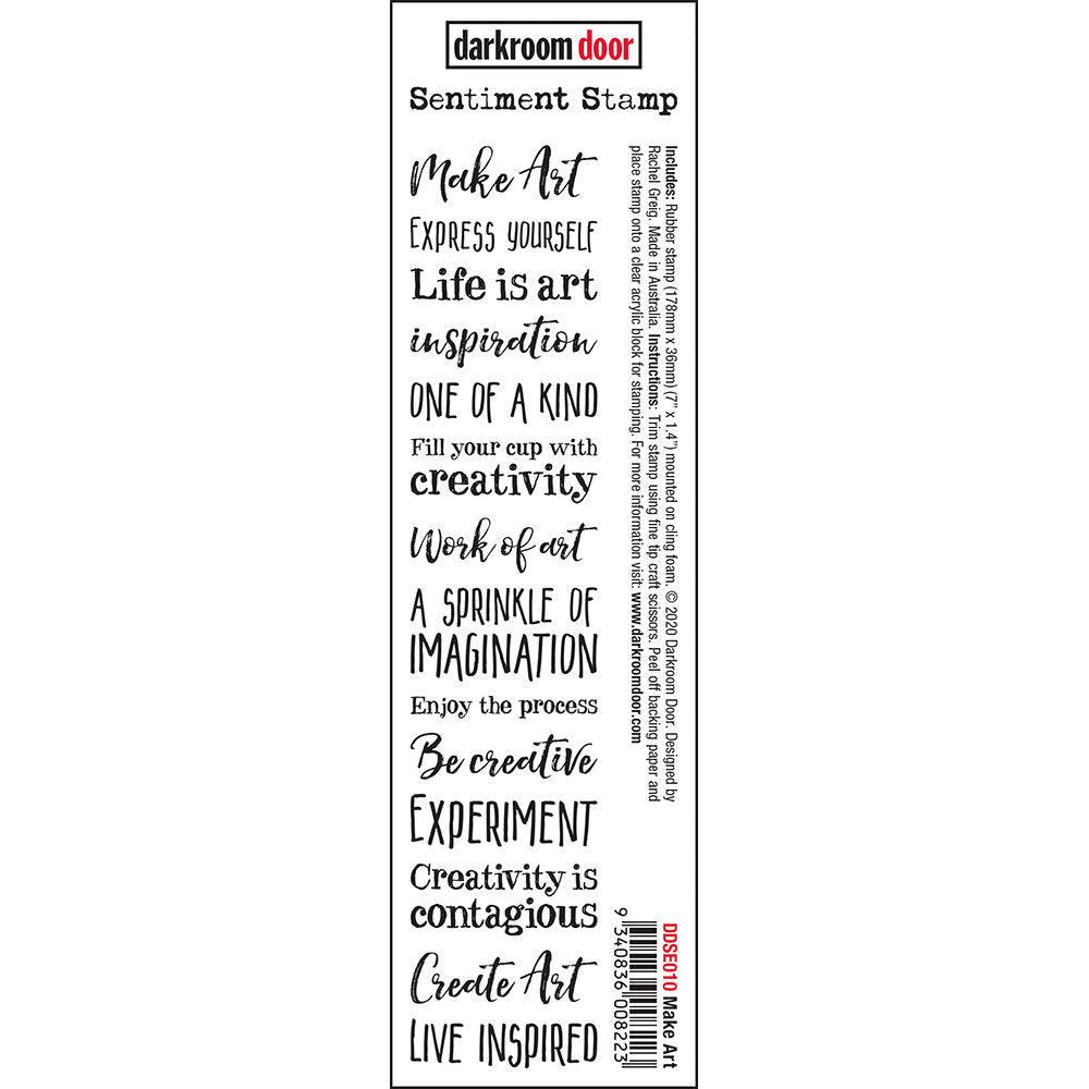 Rubber Stamp - Darkroom Door - Sentiment Stamp - Make Art