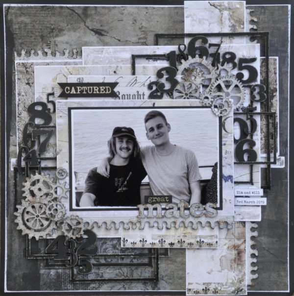 Dusty Attic -  Chipboard - Broken Bits 1 - Numbers