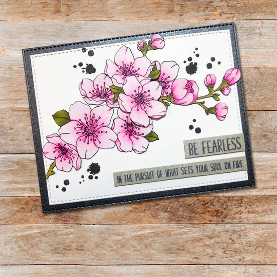 Paper Rose -  Clear Stamp Set - Lovely Florals Blossom Flowers