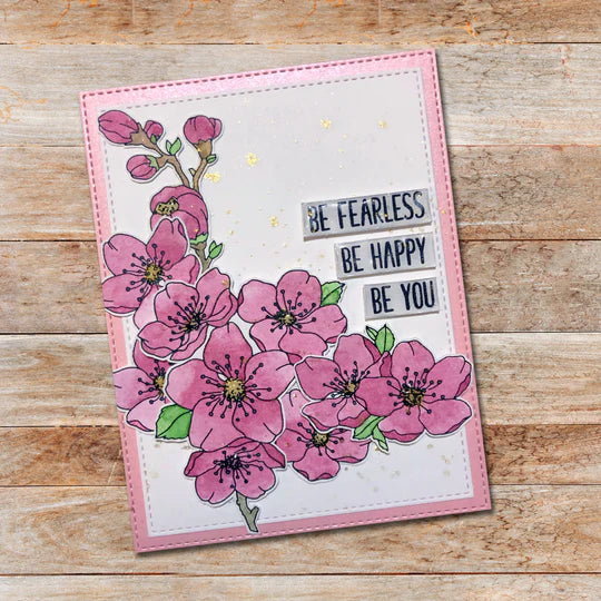 Paper Rose -  Clear Stamp Set - Lovely Florals Blossom Flowers