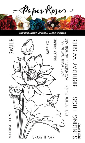 Paper Rose -  Clear Stamp Set -Lotus Bouquet