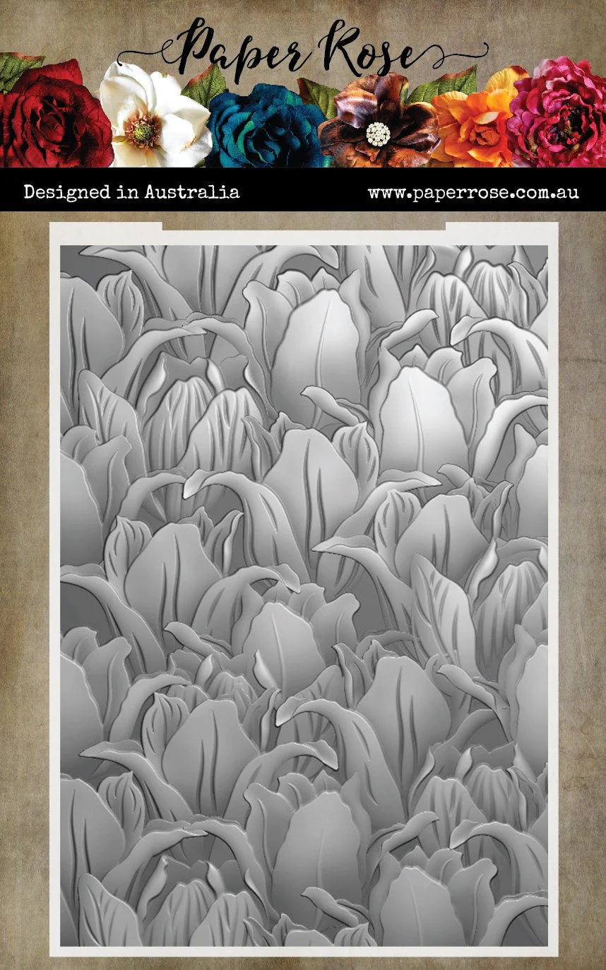 Paper Rose Embossing Folder 3-D - Tulips