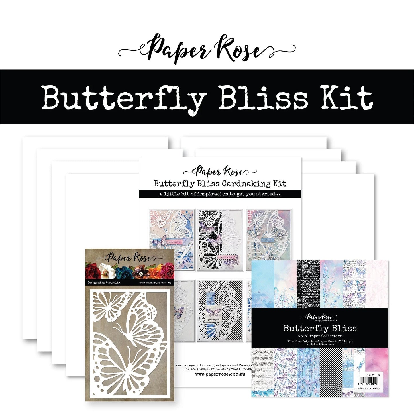 Paper Rose - Butterfly Bliss Kind Cardmaking Kit