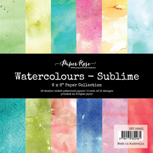 Paper Rose - Watercolours - Sublime  6x6 Paper Collection
