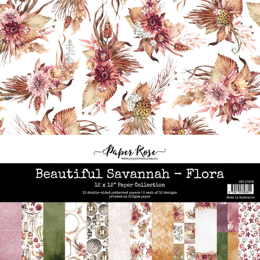 Paper Rose Beautiful Savannah- Flora 12 x 12 Paper Collection