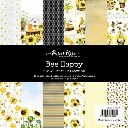 Bee Happy 6x6 Paper Pad