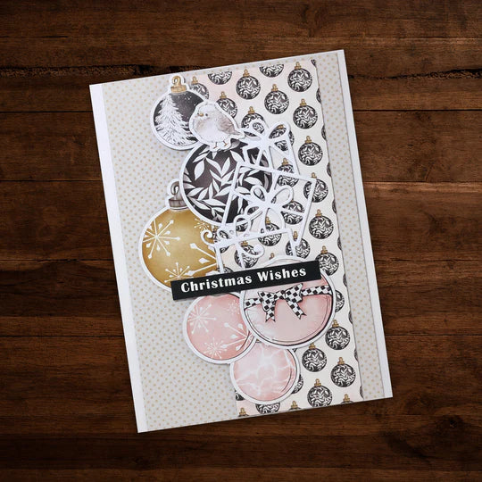 Paper Rose - Pink  Christmas Cardmaking Kit