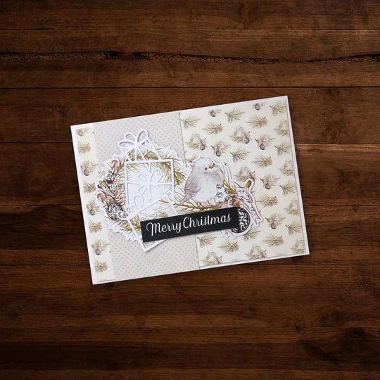 Paper Rose - Pink  Christmas Cardmaking Kit