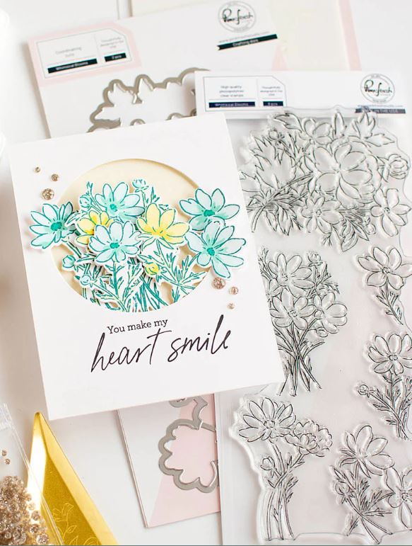 PinkFresh Studio - Clear stamps - Whimsical Blooms