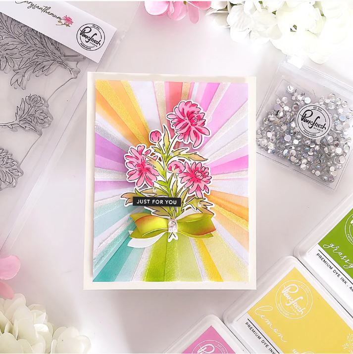 PinkFresh Studio - Layering Stencils - Chrysanthemum