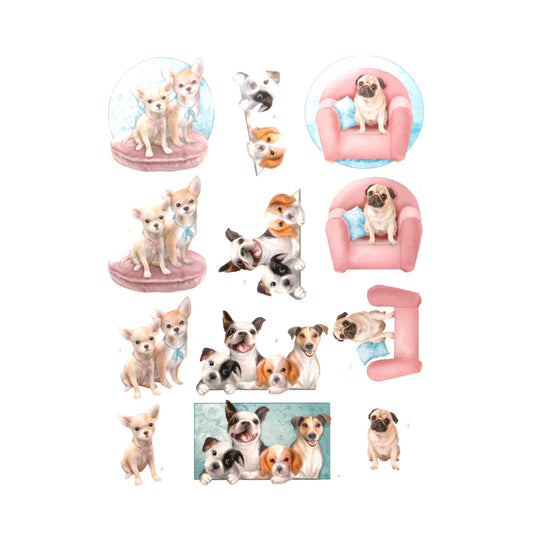 3D Diecut Decoupage Pushout Kit - Amy Design - Dog's Life - All kind of Dogs