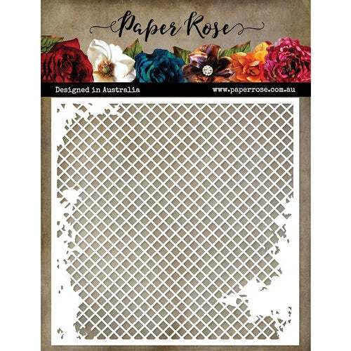 Paper Rose - Stencil  - Distress Mesh