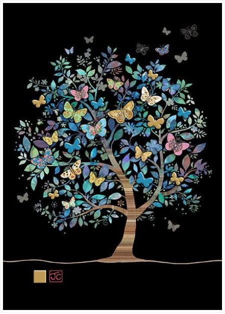 Bug Art Luxury Greeting Cards - Butterfly Tree