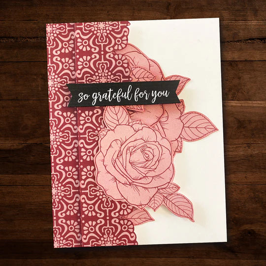 Paper Rose -  Clear Stamp Set - Sketchy Roses