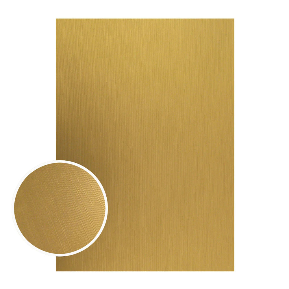A4 Metallic Card - Gold with Matte Lines (10 Pack) Arts & Crafts Couture Creations