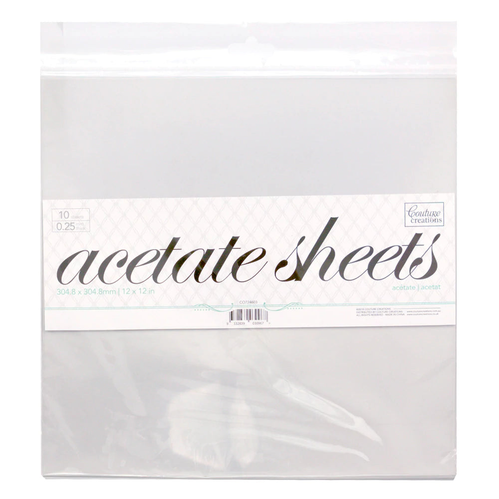 Acetate Sheets 12 x 12 (10 pack) Arts & Crafts Couture Creations
