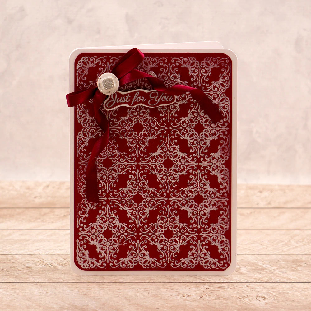 Acrylic Background Stamp - Interlocking Pattern Arts & Crafts Couture Creations