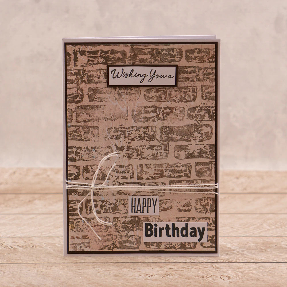 Acrylic Stamp Couture Creations Background Stamp - Brick Wall Arts & Crafts Couture Creations