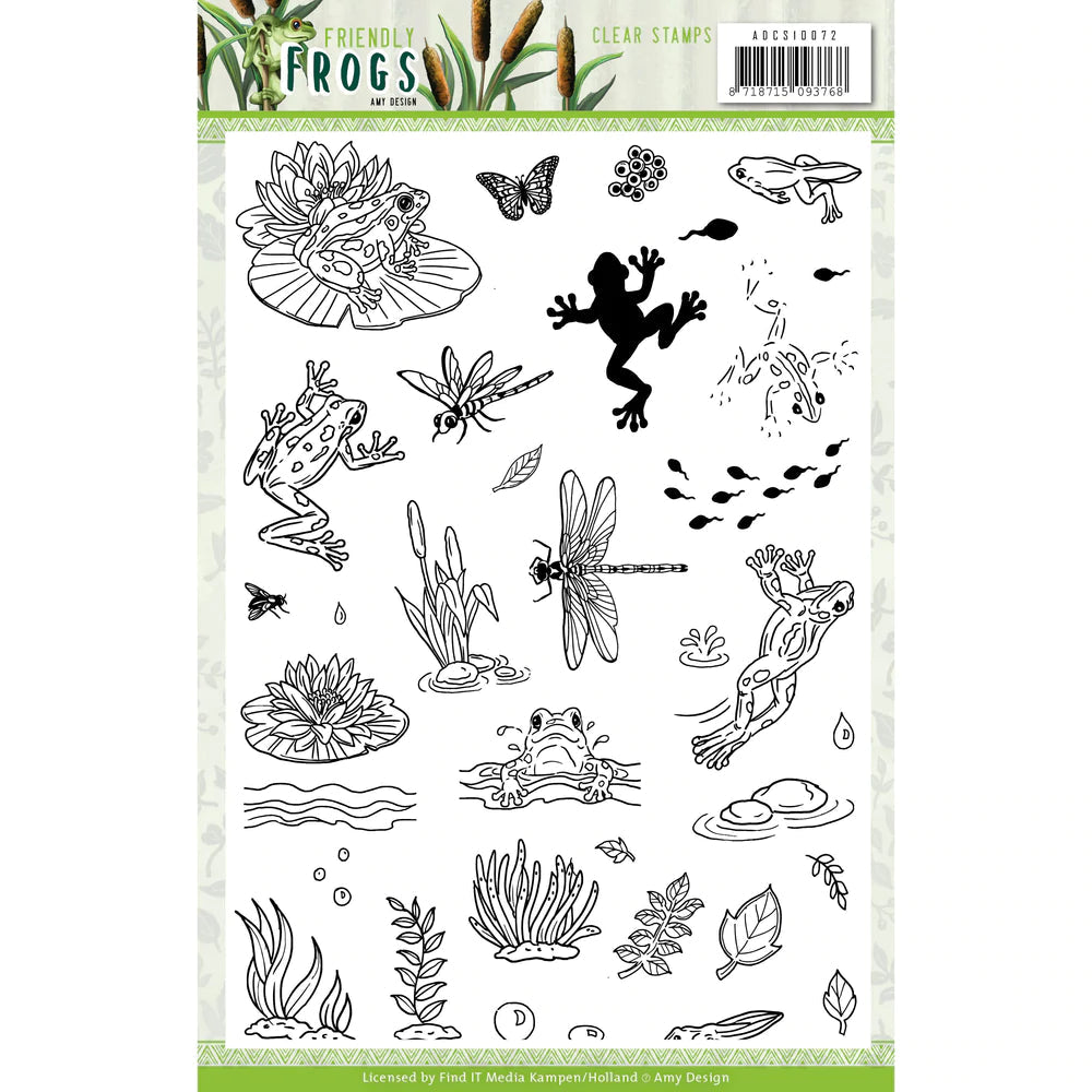 Acrylic Stamps - Amy Designs - Friendly Frogs Arts & Crafts Couture Creations