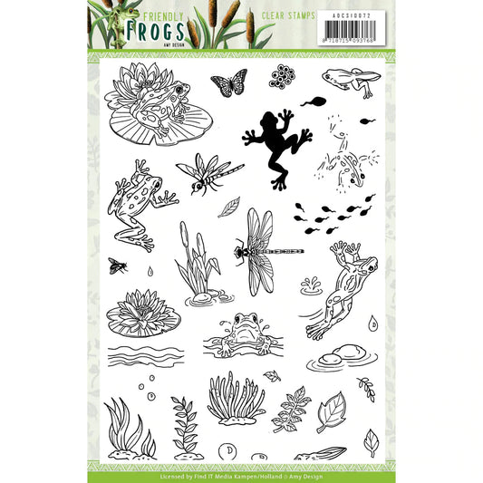 Acrylic Stamps - Amy Designs - Friendly Frogs Arts & Crafts Couture Creations