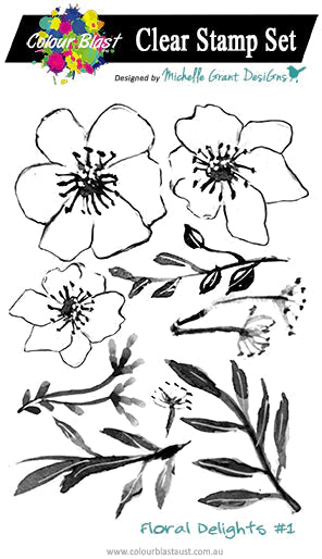 Acrylic Stamps - Floral Delights Arts & Crafts Bee Arty