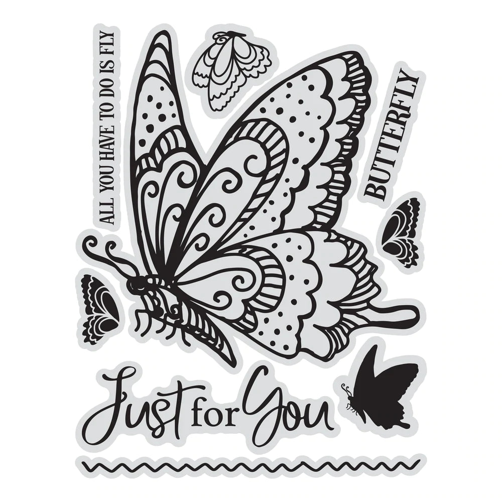 Acrylic Stamps - Just for you Butterfly Arts & Crafts Couture Creations