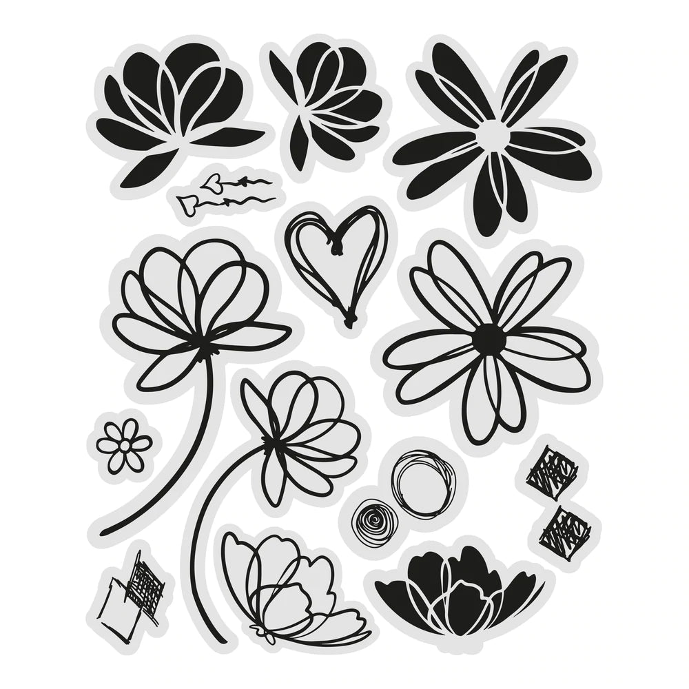Acrylic Stamps - Layered Florals (14) Arts & Crafts Couture Creations