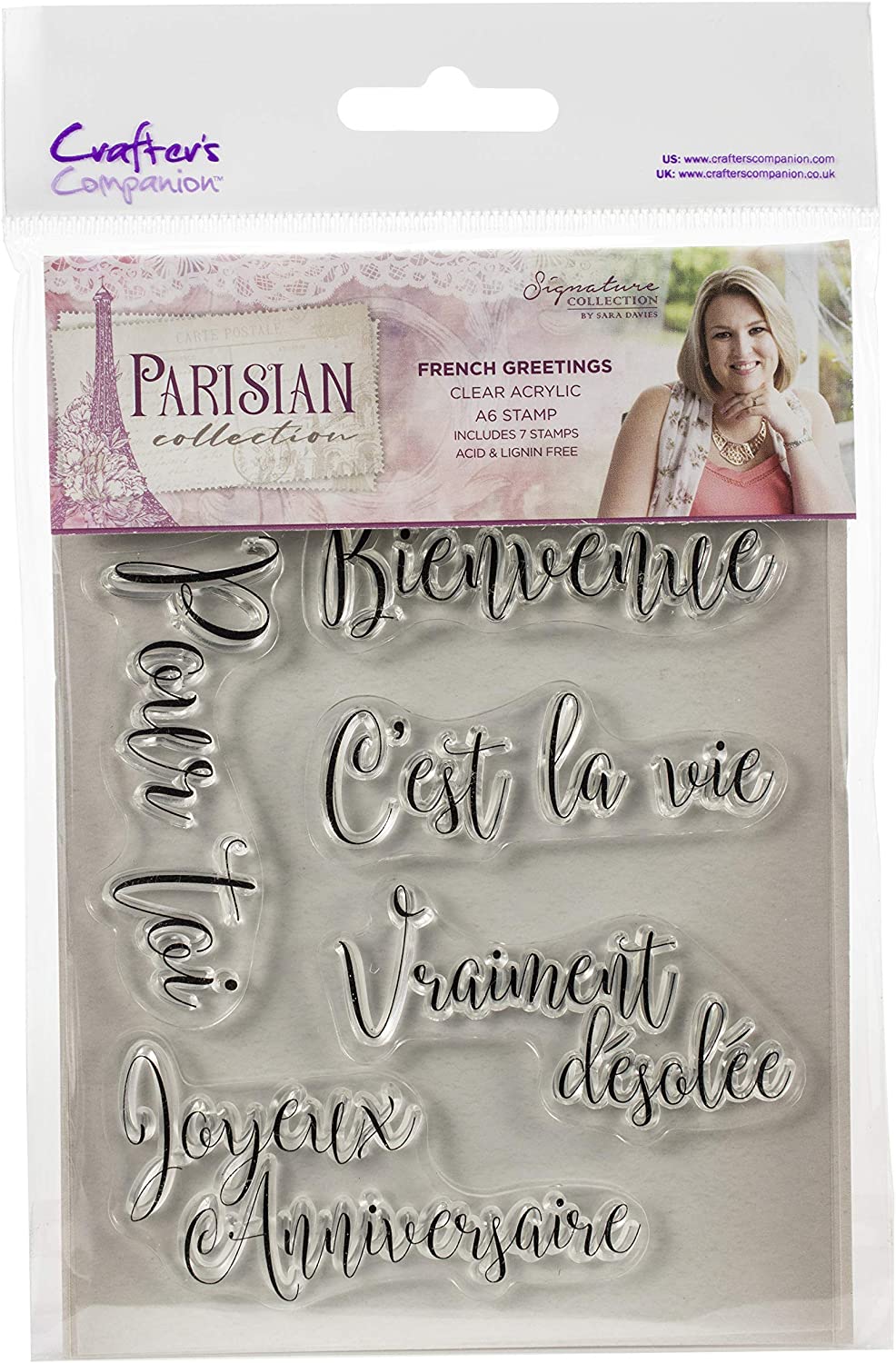 Acrylic Stamps Parisian Collection - French Greetings