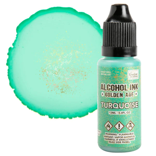 Alcohol Ink Golden Age - Turquoise 12mL Arts & Crafts Couture Creations