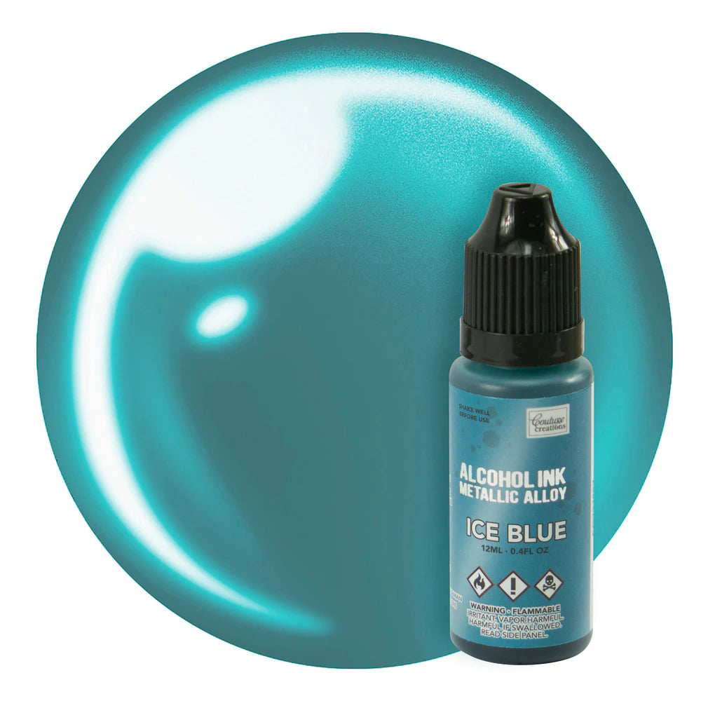 Alcohol Ink - Metallics Ice Blue 12ml Arts & Crafts Couture Creations