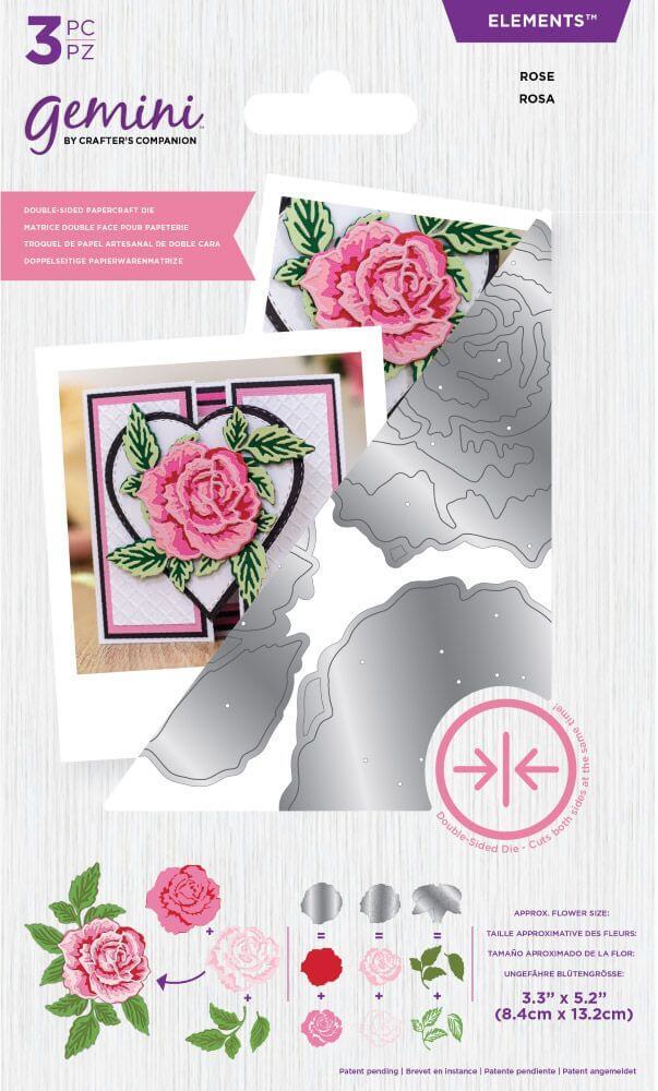 Crafters Companion Gemini Double-Sided Die Elements - Rose Arts & Crafts Crafters Companion