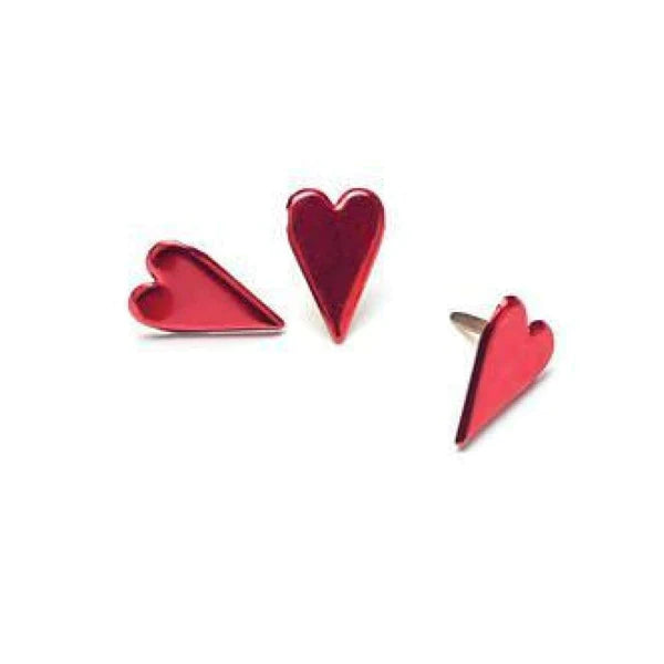 Creative Impressions - Metallic Red Country Heart brads (50) 10Cats