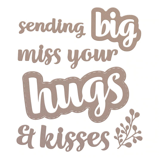 Dies - Homely Florals Cutting Die - Hugs Sentiment Arts & Crafts Couture Creations