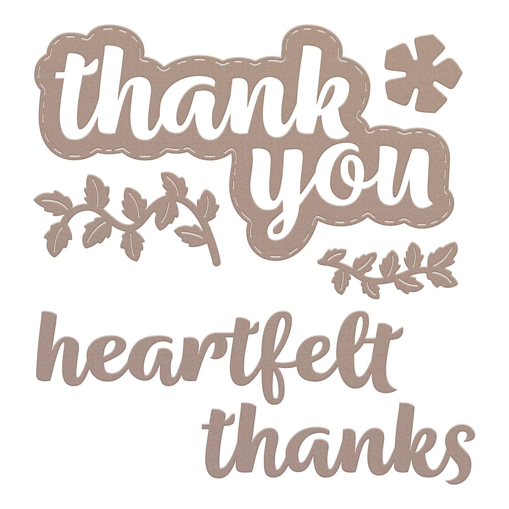Dies - Homely Florals Cutting Die - Thank You Sentiment Arts & Crafts Couture Creations