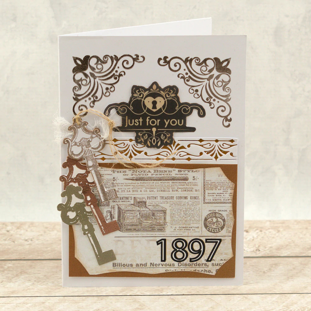 Double Sided Patterned Papers - Gentleman's Emporium Collection #06A Arts & Crafts Couture Creations