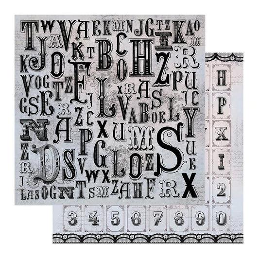 Double Sided Patterned Papers - Magnolia Lane Collection - Typography Arts & Crafts Ultimate Crafts